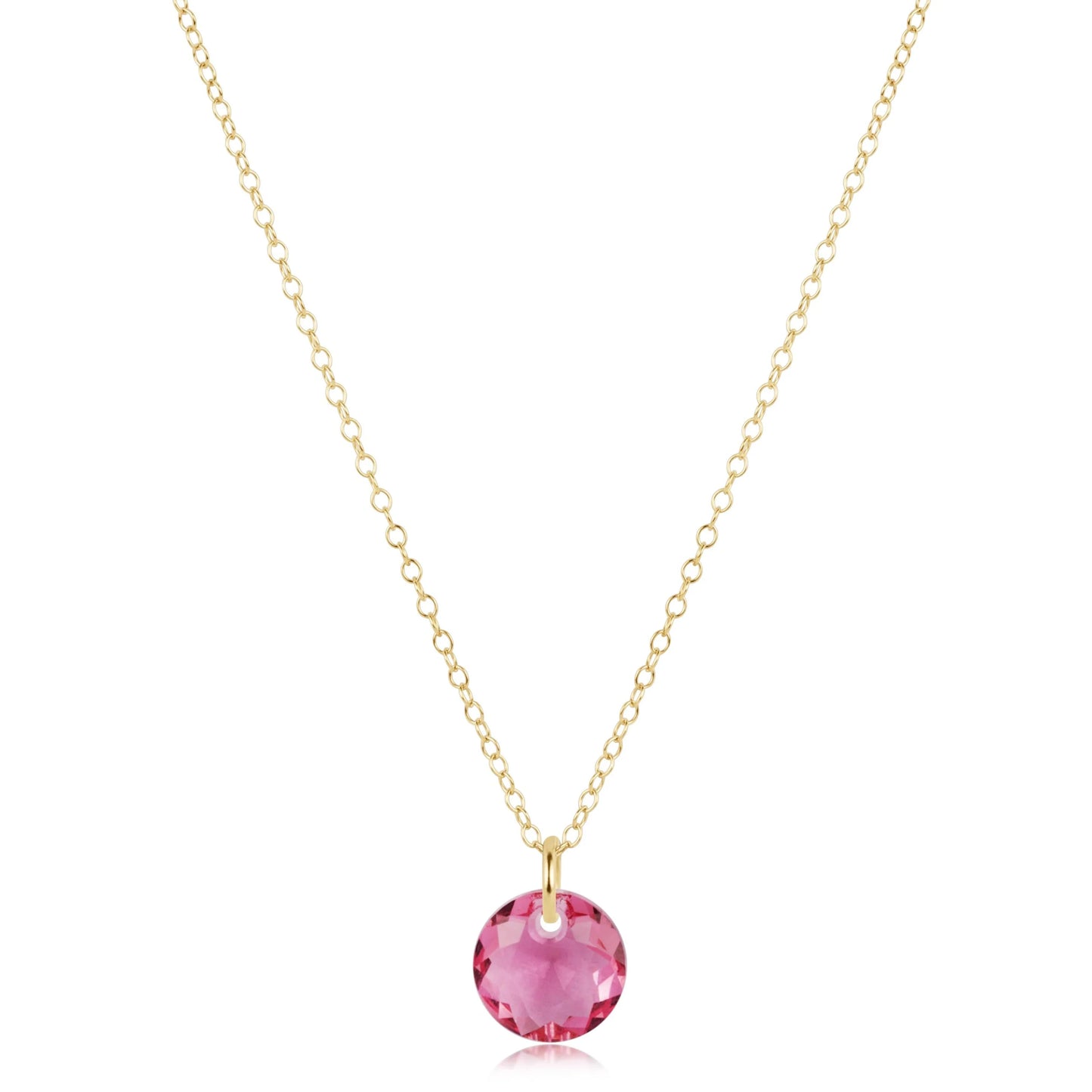 16" necklace gold - reflection small charm - 10