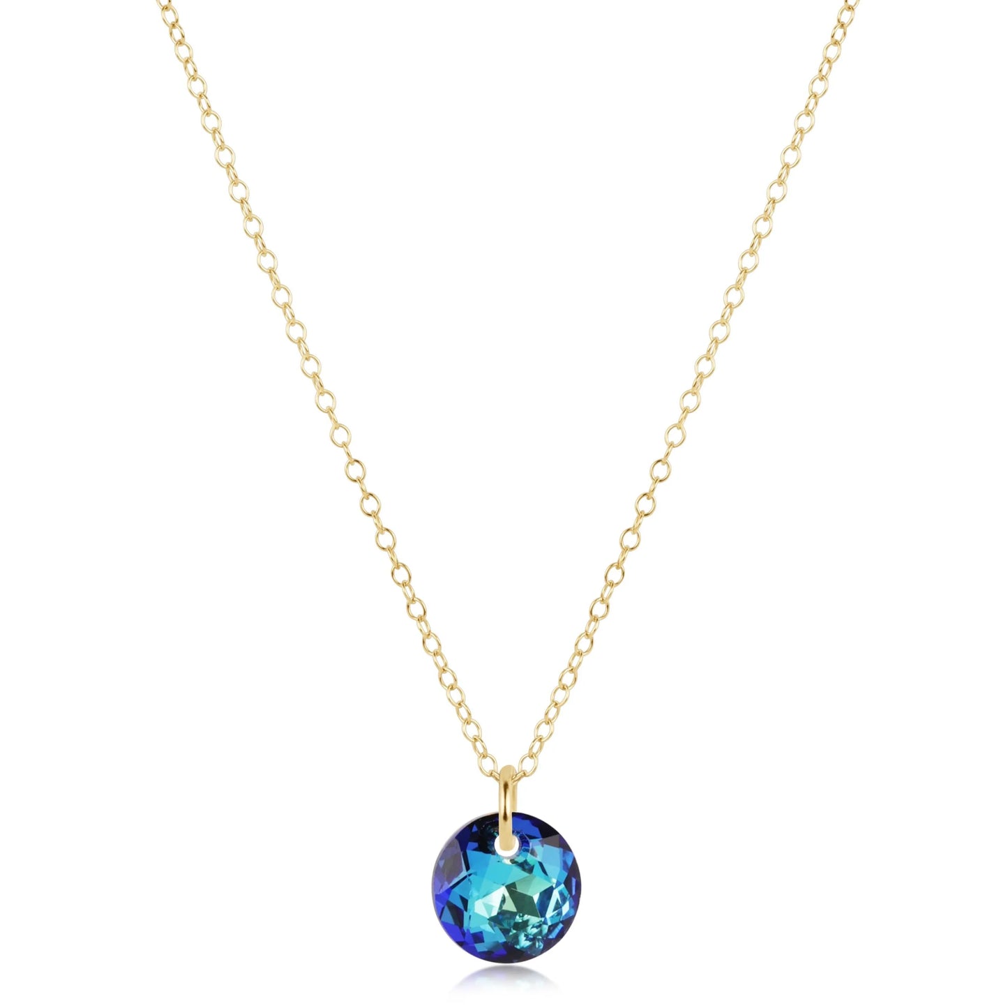 16" necklace gold - reflection small charm - 12