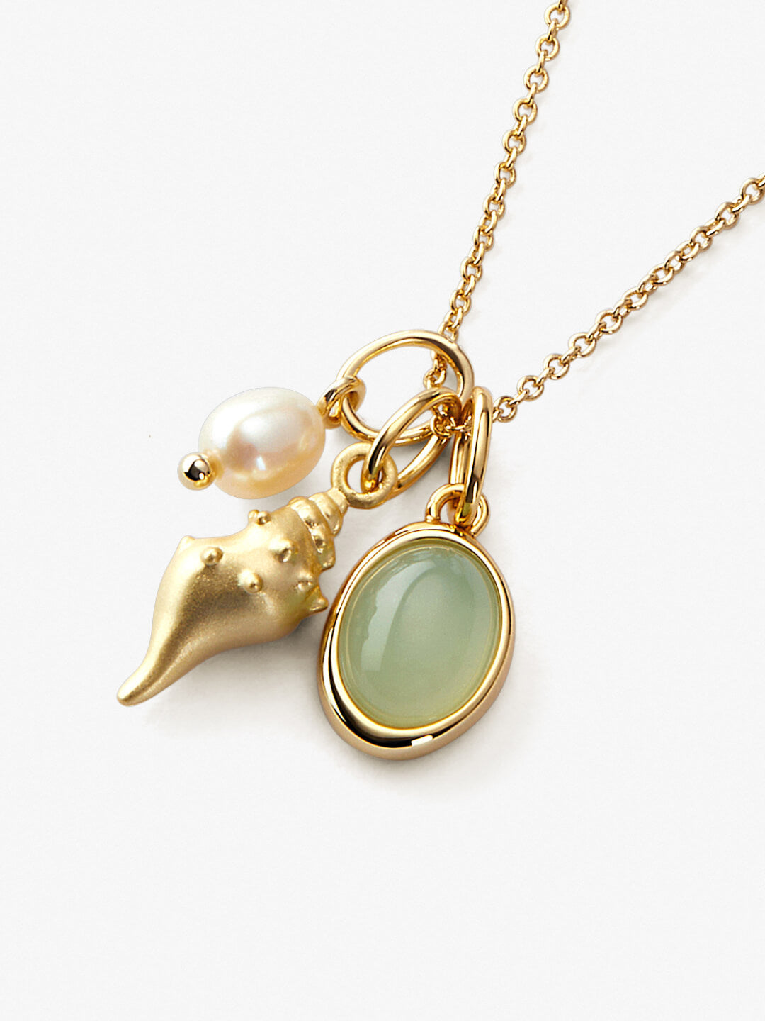 Ocean Gold Charm Necklace