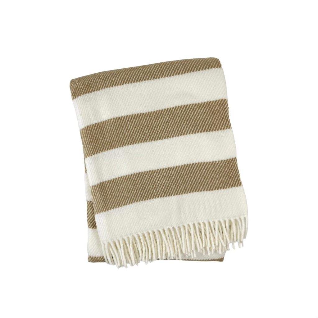 Candy Stripe Throw Cream/Stone 55X70