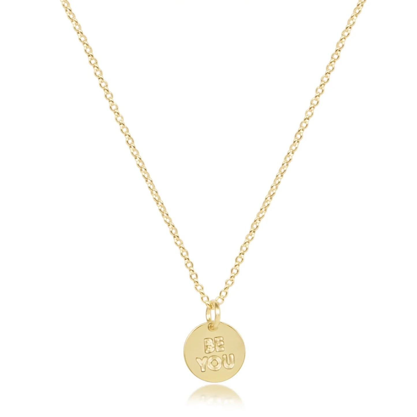 16" Necklace Gold - be you. Small Gold Disc