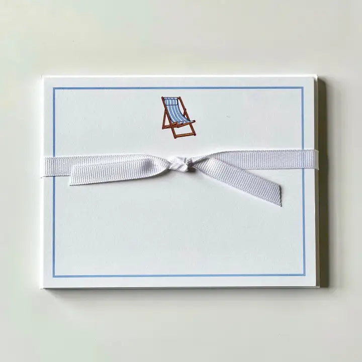 Beach Chair Flat Note Cards