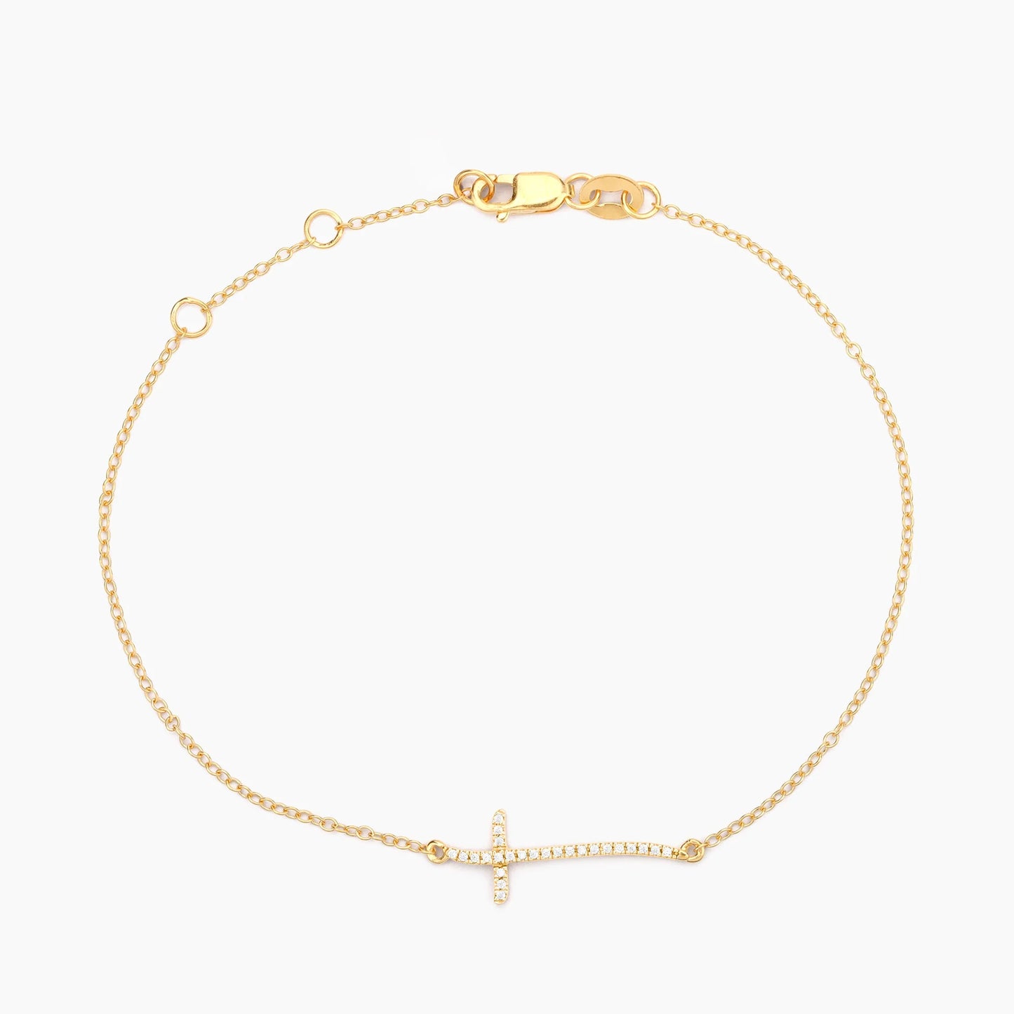 Waterproof Gold Criss Cross Chain Bracelet