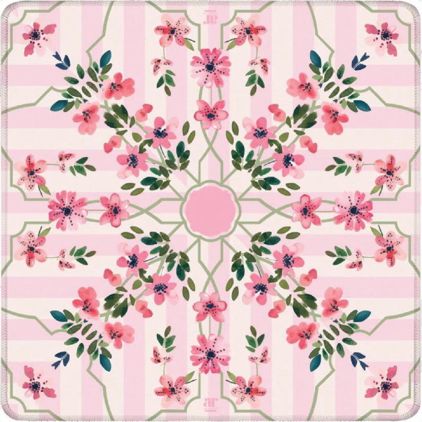 Anders Ruff- Neoprene Floral Trellis Mahjong Mat Collection | Pink