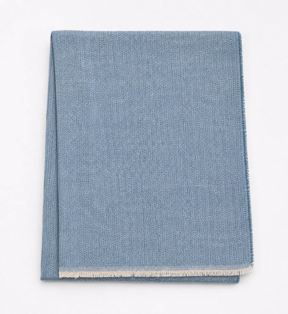 Cotton Mini Herringbone- Sky
