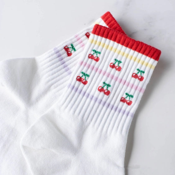 Juicy Fruit Casual Socks: Cherry