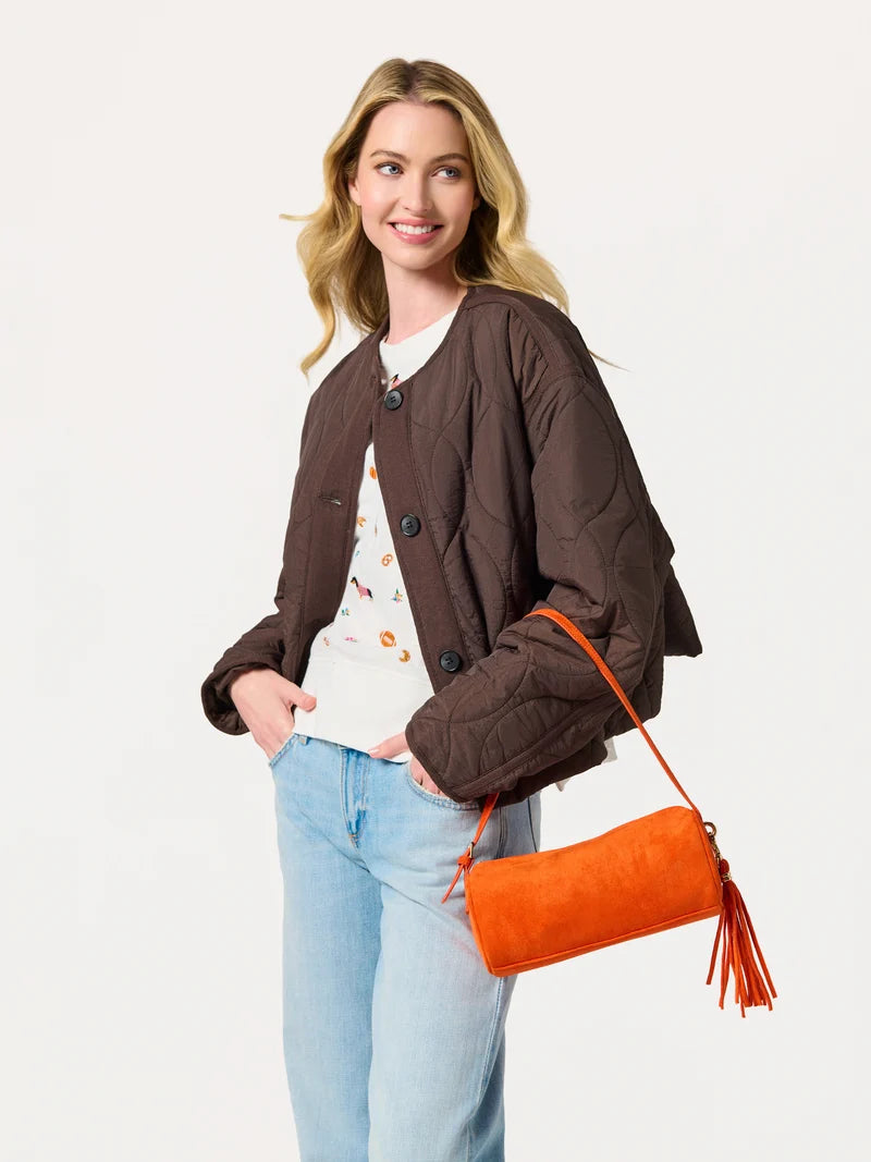 Kylie Barrell Shoulder Bag- Orange