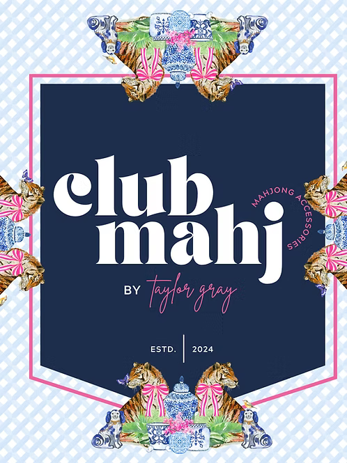Mahjong Mat- Chinoiserie Tigers