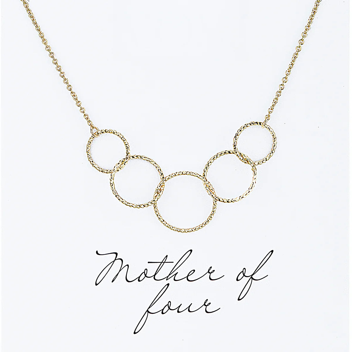 Alexa's Angels Circles of Love Mom Gold Necklace
