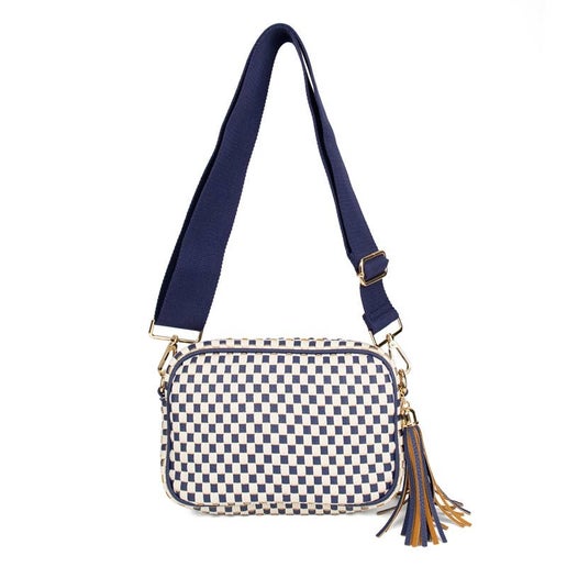 The Finley | Woven Camera Crossbody with Tassel