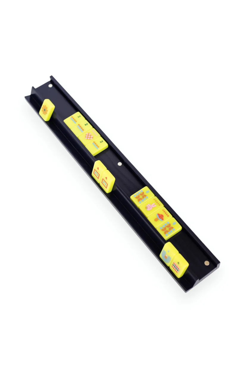 Mahjong Racks & Pushers- Navy (Set of 4)