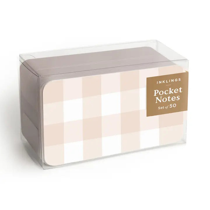 Putty Gingham Pocket Notes™