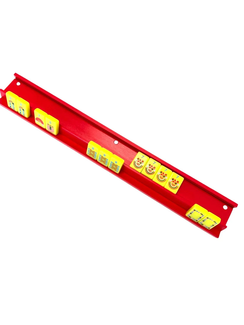 Mahjong Racks & Pushers- Red (Set of 4)