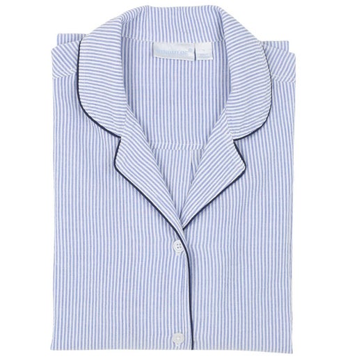 Blue Seersucker Navy Classic Nightshirt