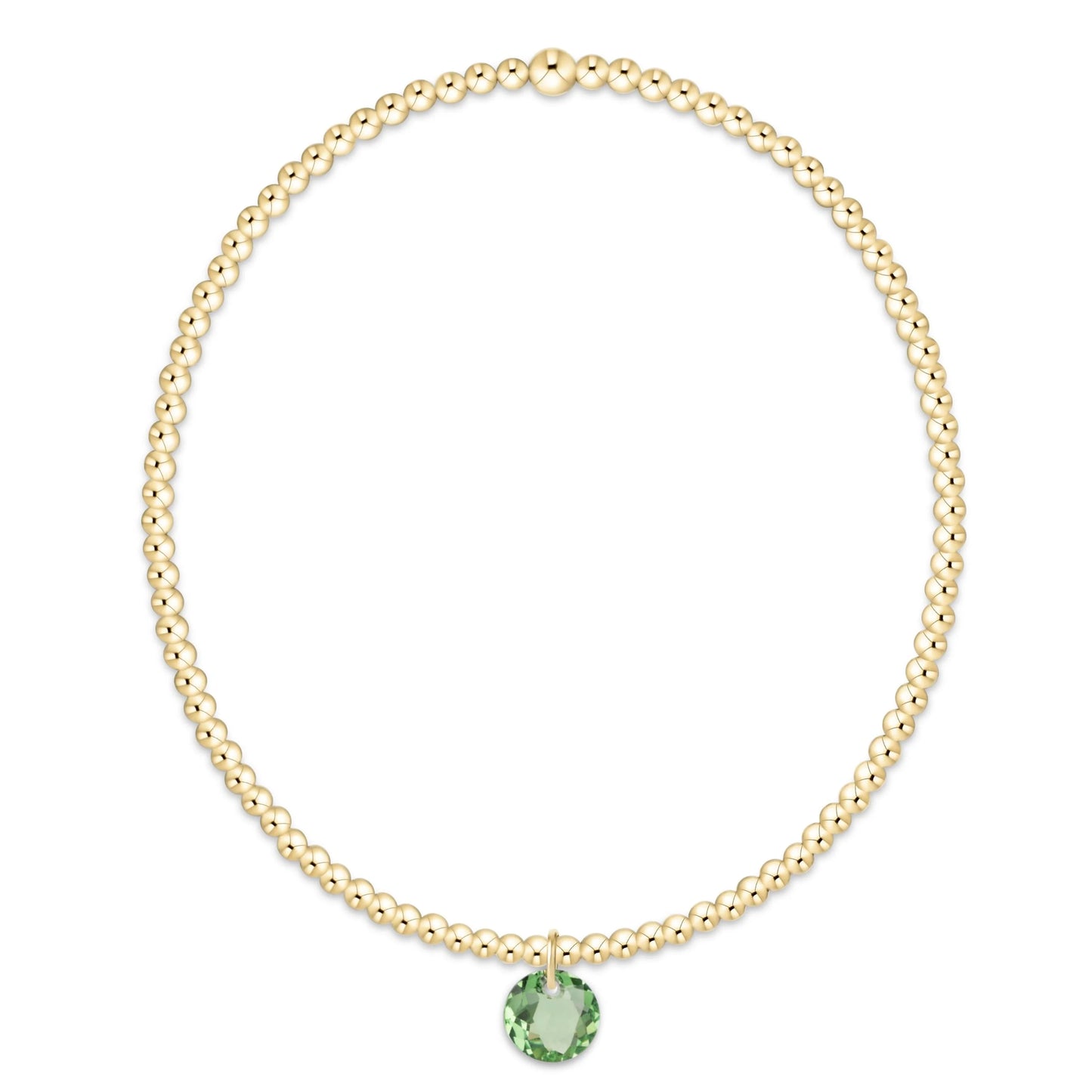 classic gold 2mm bracelet - reflection small charm - 08