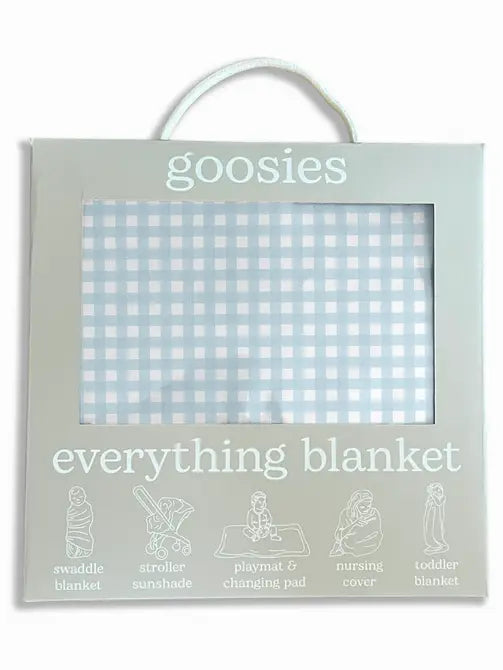 Everything Blanket- Gingham in Cottage Blue