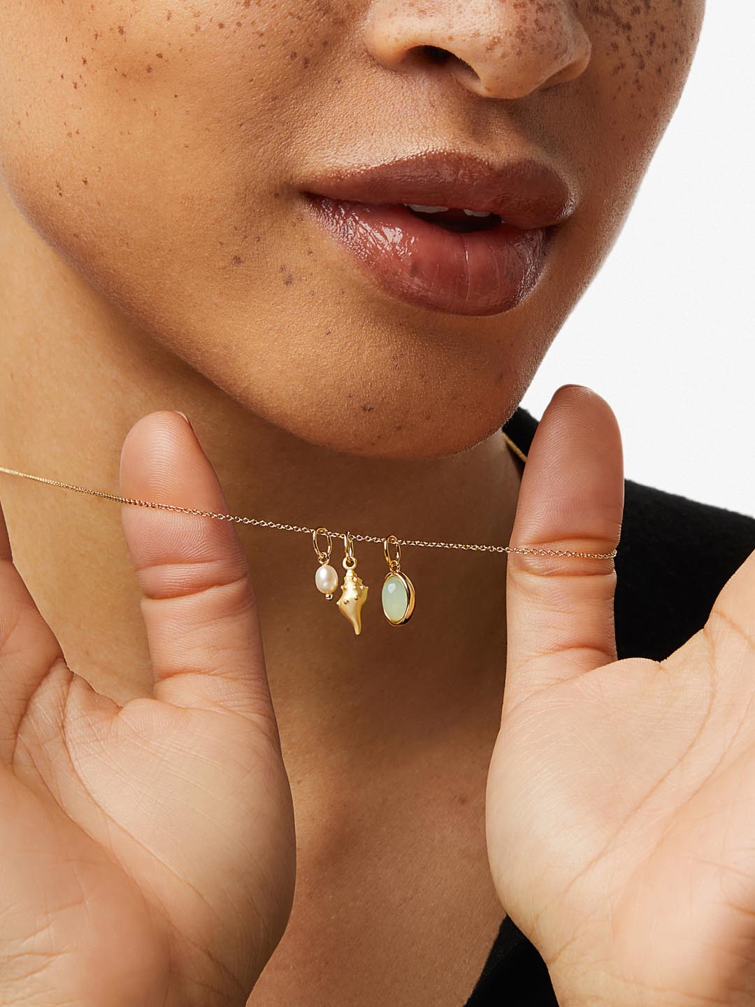 Ocean Gold Charm Necklace