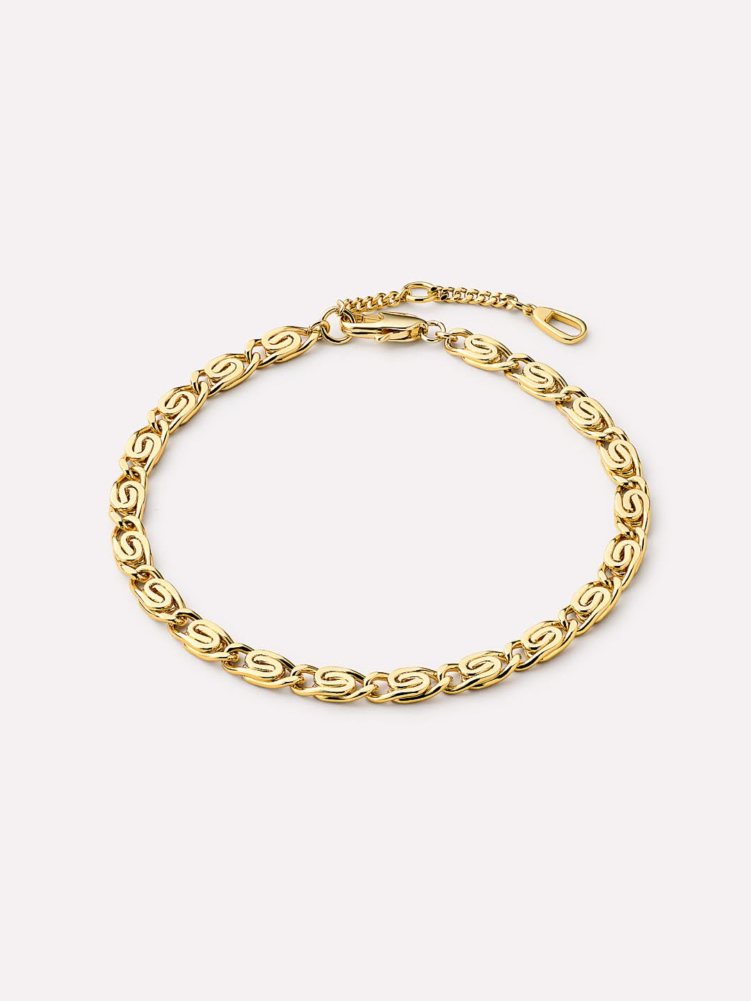 Navy Gold Chain Bracelet