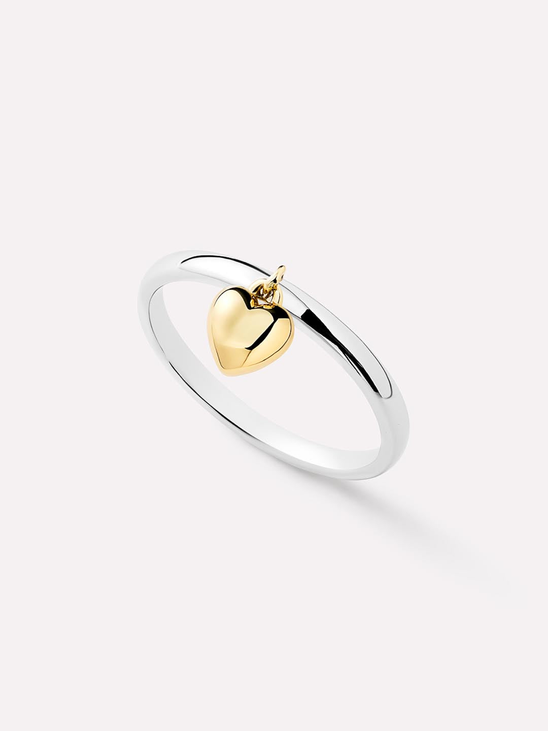 Leia Two Tone Heart Ring