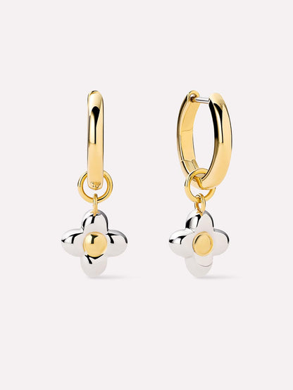 Liora Hoop Flower Earrings