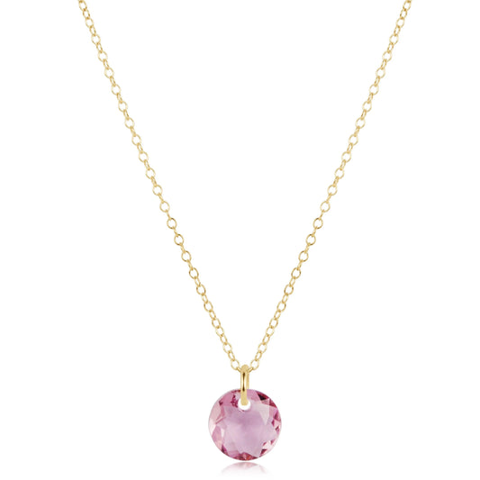 16" necklace gold - reflection small charm - 03