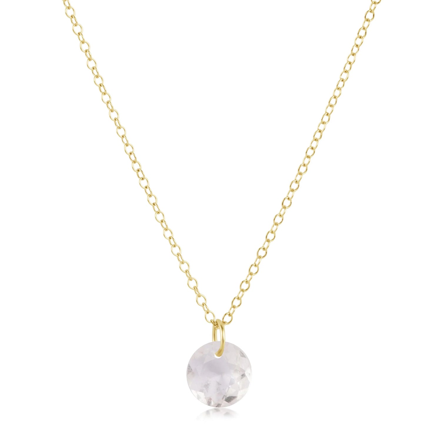 16" necklace gold - reflection small charm - 04