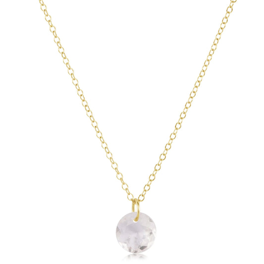 16" necklace gold - reflection small charm - 04