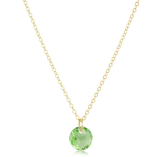 16" necklace gold - reflection small charm - 08
