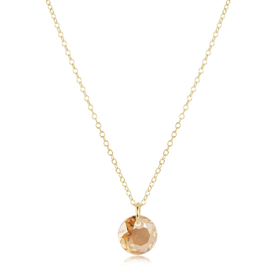 16" necklace gold - reflection small charm - 11
