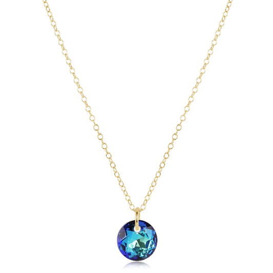 16" necklace gold - reflection small charm - 12