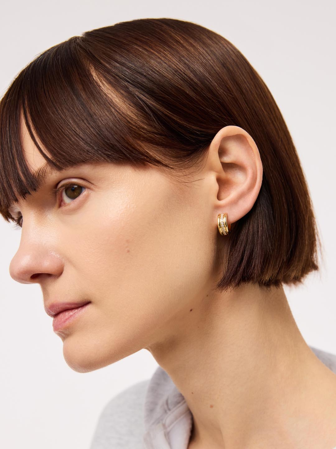 Asher Triple Huggie Earrings