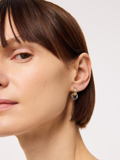 Asher Drop Huggie Earrings