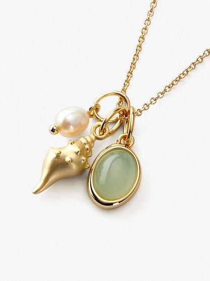 Ocean Gold Charm Necklace