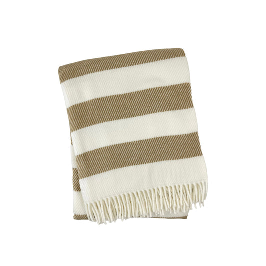 Candy Stripe Throw Cream/Stone 55X70