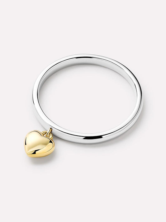 Leia Two Tone Heart Ring