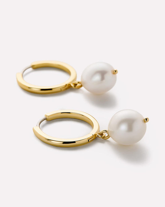 Medium Frida Pearl Hoops