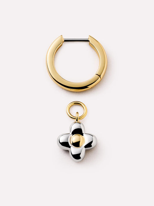 Liora Hoop Flower Earrings