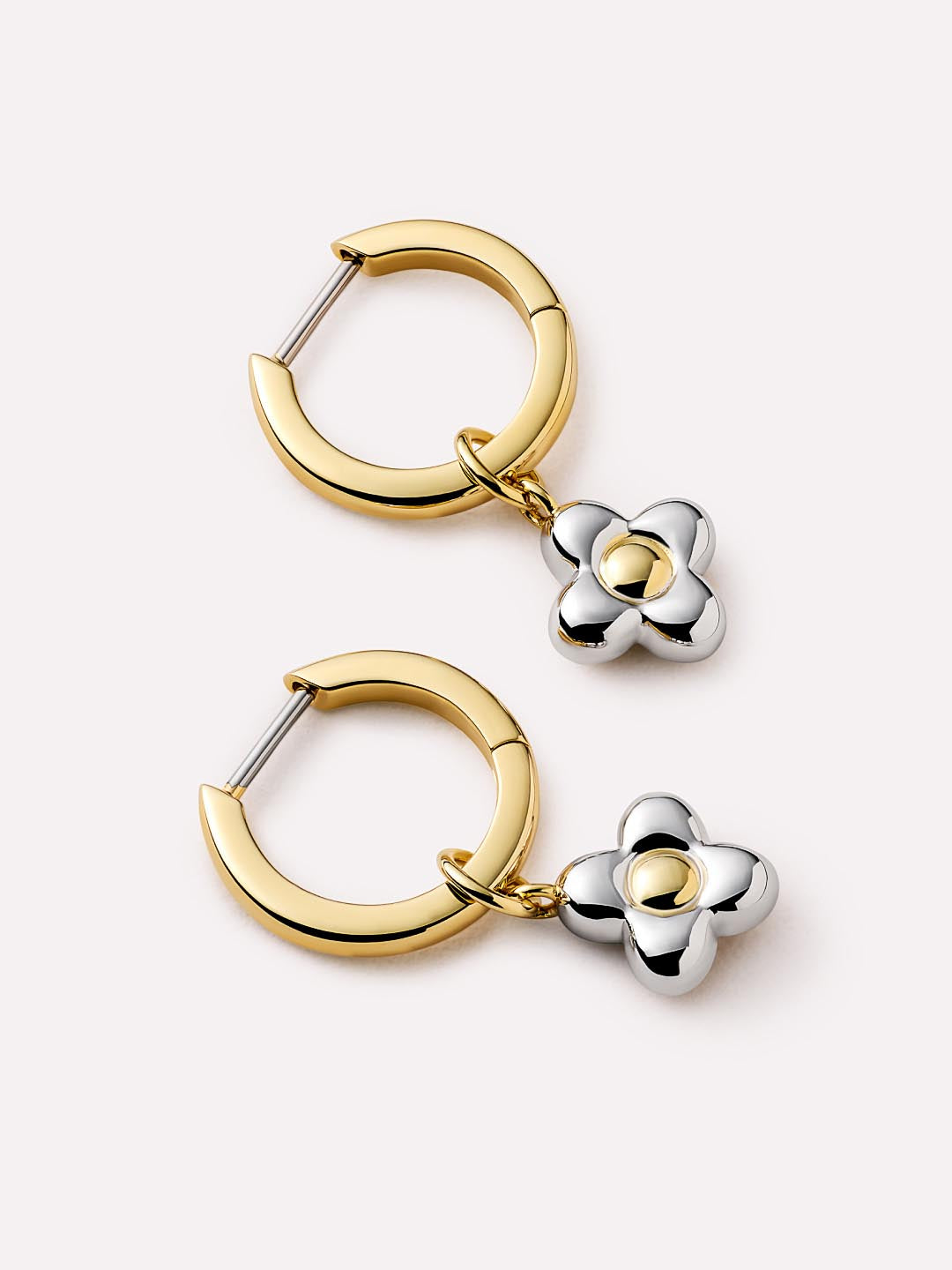Liora Hoop Flower Earrings