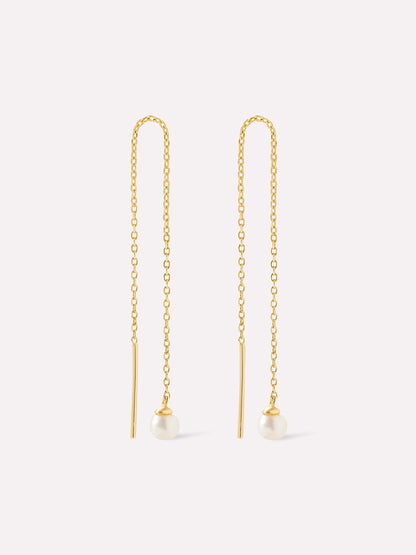 Abrielle Pearl Threader Earrings