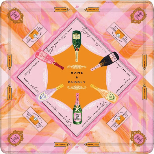 Anders Ruff- NEOPRENE Bams & Bubbly Mahjong Mat | Champagne & Mahj