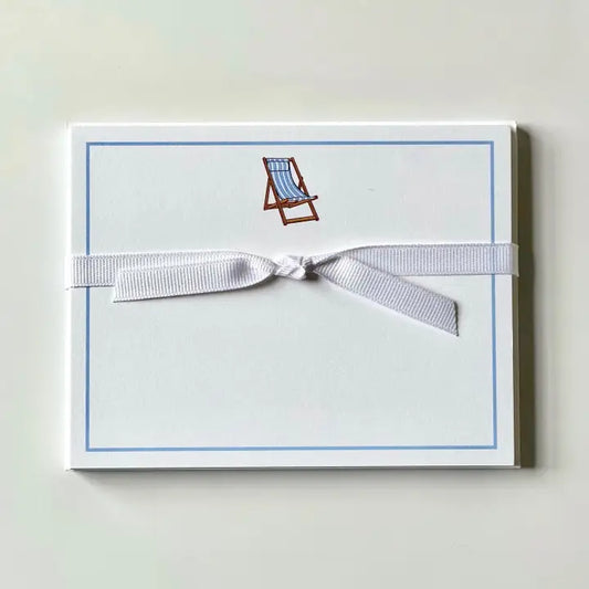 Beach Chair Flat Note Cards