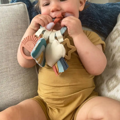 Bitzy Busy Ring™ Teething Activity Toy: Rainbow