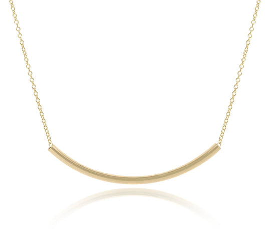 Necklace Gold 16" - Bliss Bar Gold