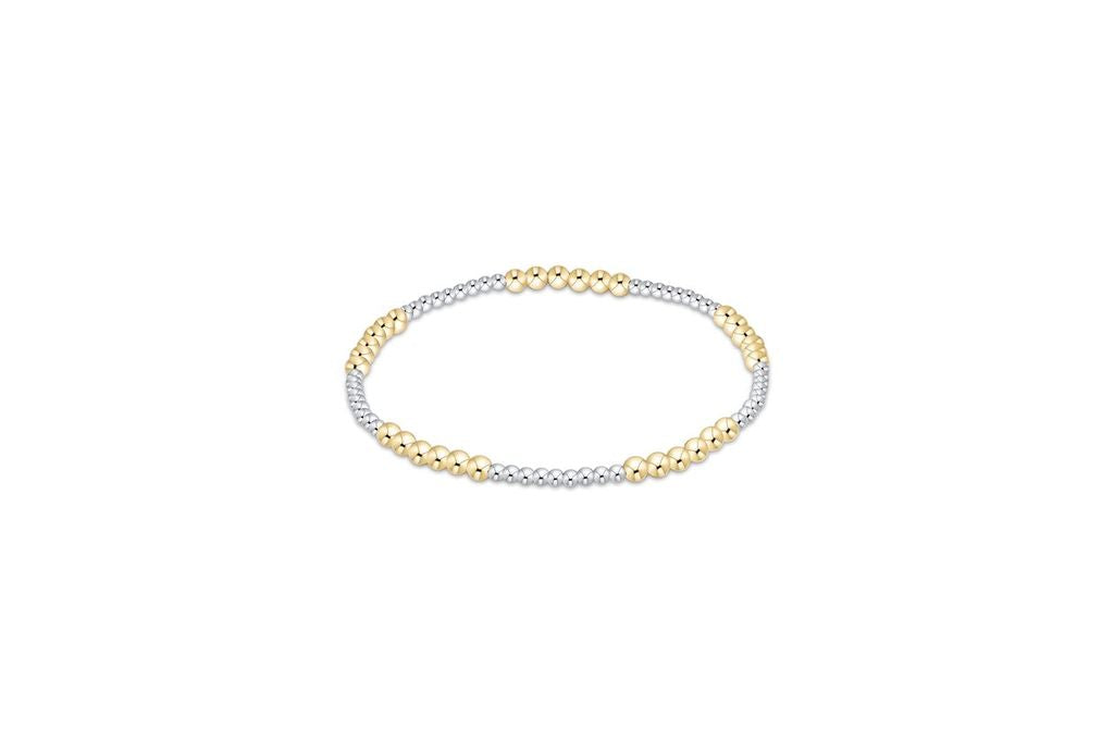 Blissful Pattern Mixed Metal 3mm Bracelet