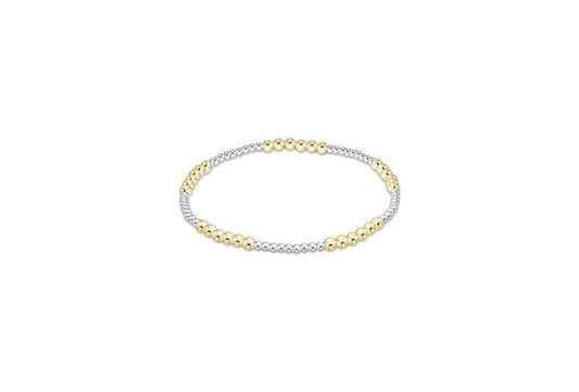 Blissful Pattern Mixed Metal 3mm Bracelet
