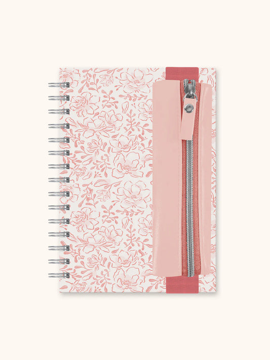 Blushing Blooms Oliver Notebook With Pen Pocket