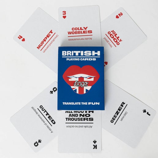 British Slang Travel Playing Cards