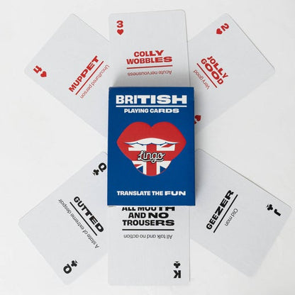 British Slang Travel Playing Cards