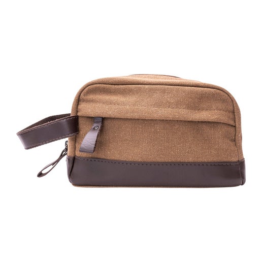 Canvas Dopp Kit: Brown