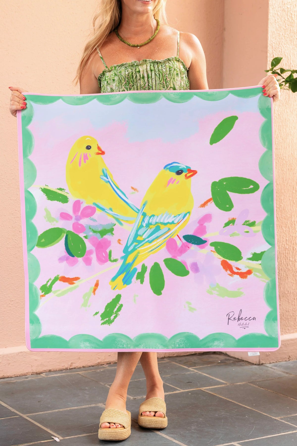 Rebecca Illustrated- Canaries Mahjong Mat